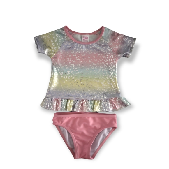 Baby Girls Rainbow Swimsuit Size 12M - Picture 2 of 3